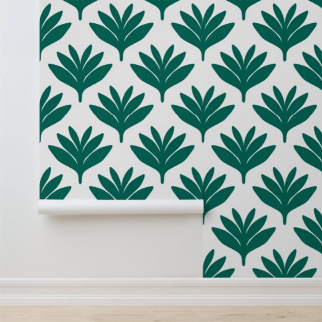Modern Green Leaf Pattern  Wallpaper (Creator Uploaded)