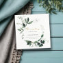 Modern Green Leafy Tropical Foliage Chic Wedding Napkins