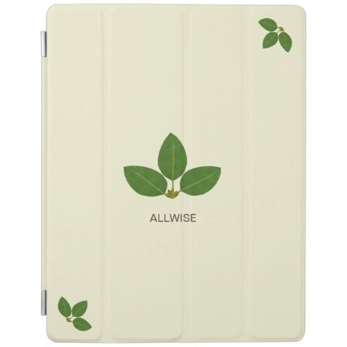 Modern Green Leaves on Light Yellow iPad Smart Cover