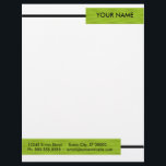 Modern  Green  Letterhead<br><div class="desc">A trendy Trendy Leaf Green Box Design adds color and elegance to your letterhead</div>