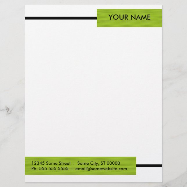 Modern  Green  Letterhead (Front)