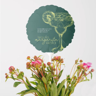 Modern Green Margarita Fiesta Birthday Party Balloon