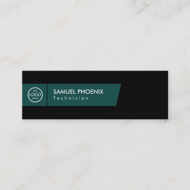 Modern | (Green) Mini Business Card (Front)