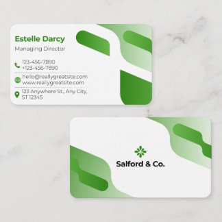 Modern Green Minimal Business Card | Professional
