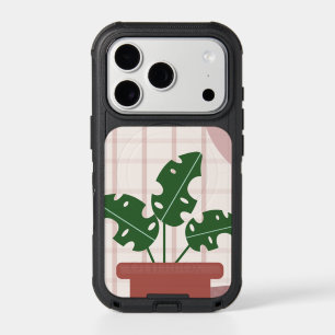 Modern Green Monstera Leaf Plant Birthday Gift iPhone 17 Pro Case