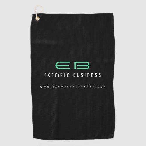 Modern Green Neon Look Company Business Brand Golf Towel