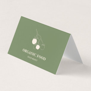 Modern Green Organic Food  Business Card