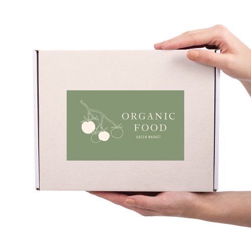 Modern Green Organic Food  Rectangular Sticker