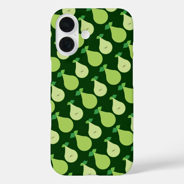 Modern Green Pear iPhone Case (Back)