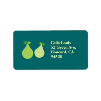 Modern Green Pear Label