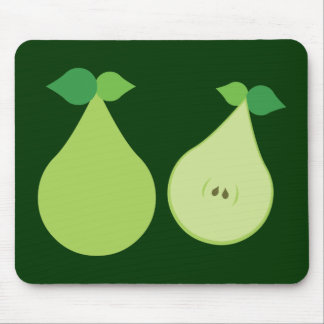 Modern Green Pear Mouse Pad
