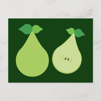 Modern Green Pear Postcard