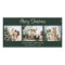 Modern Green Photo Collage Merry Christmas Cards