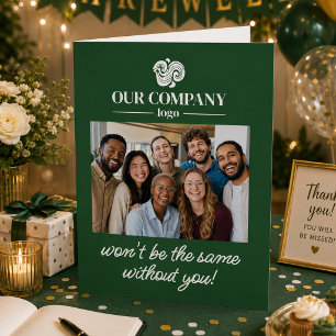 Modern Green Photo Employee Farewell Retirement Card