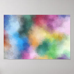 Modern Green Pink Purple Red Yellow Blue Colorful Poster