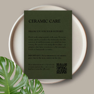 Modern Green Product Care Card