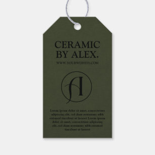 Modern Green Product Logo Hang Tag