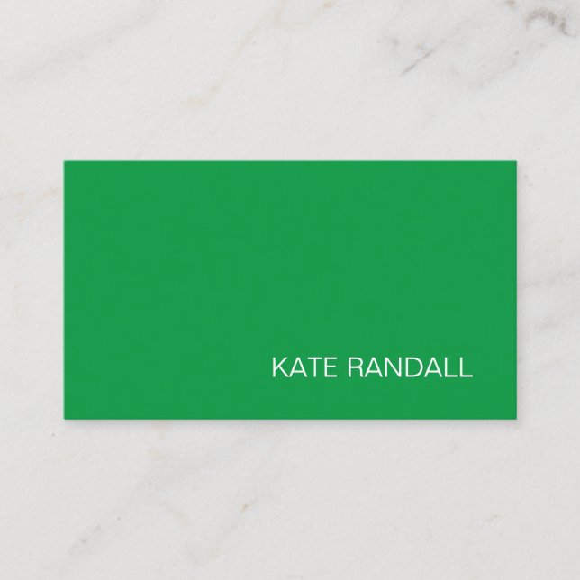 Modern Green Professional Business Card (Front)