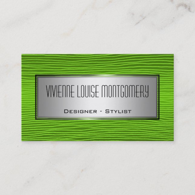 Modern Green Professional Designer Business Card (Front)