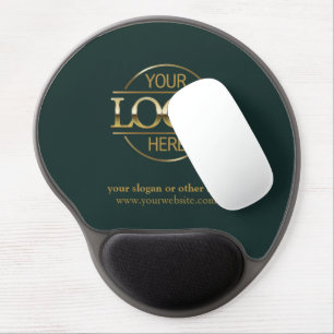 Modern Green Promotional Company Business Logo Gel Mouse Pad