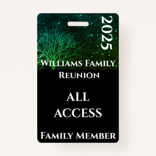Modern Green Rustic Family Reunion Gift Badge
