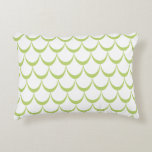 Modern Green Scallop Pattern Pillow
