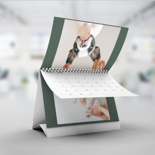 Modern Green Scrapbook Pet Photo Calendar