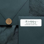 Modern Green Script | Family Christmas Label<br><div class="desc">These modern and stylish holiday return address labels feature your family name in festive Christmas green script and text on a simple white background.</div>