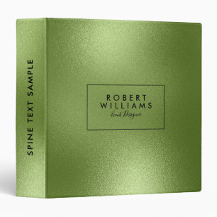 Modern Green Shiny Abstract Background 3 Ring Binder