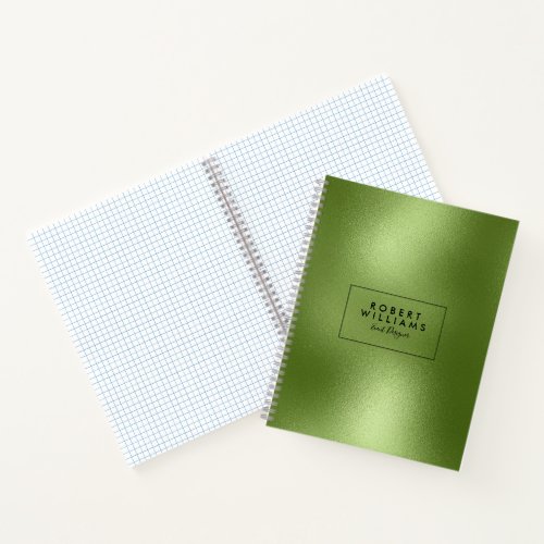 Modern Green Shiny Abstract Background Notebook