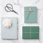 Modern Green Solid Color Wrapping Paper Sheets<br><div class="desc">A beautiful color trio of light,  sage and dark green wrapping paper sheets. A compliment to your gifts for any special occasion,  event or holiday season.</div>