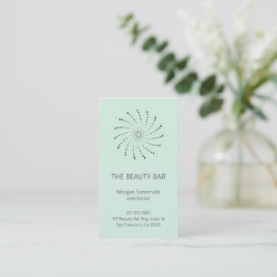 Modern Green Spiral Dot Elegant Business Card