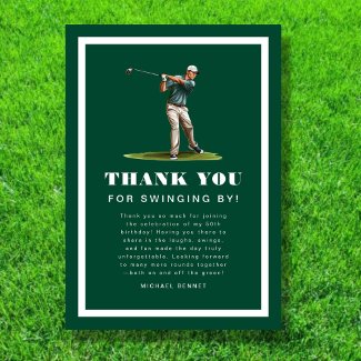 Modern Green Sports Golf Birthday