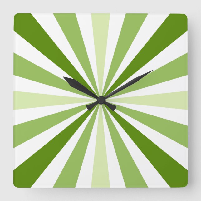 Modern Green Striped Clock (Front)