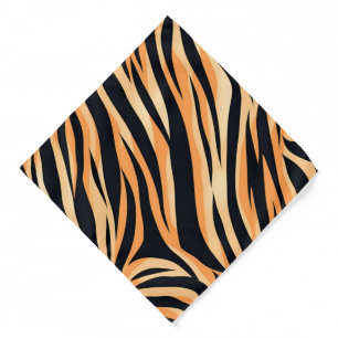 Modern green Striped tiger skins Print feline wild Bandana