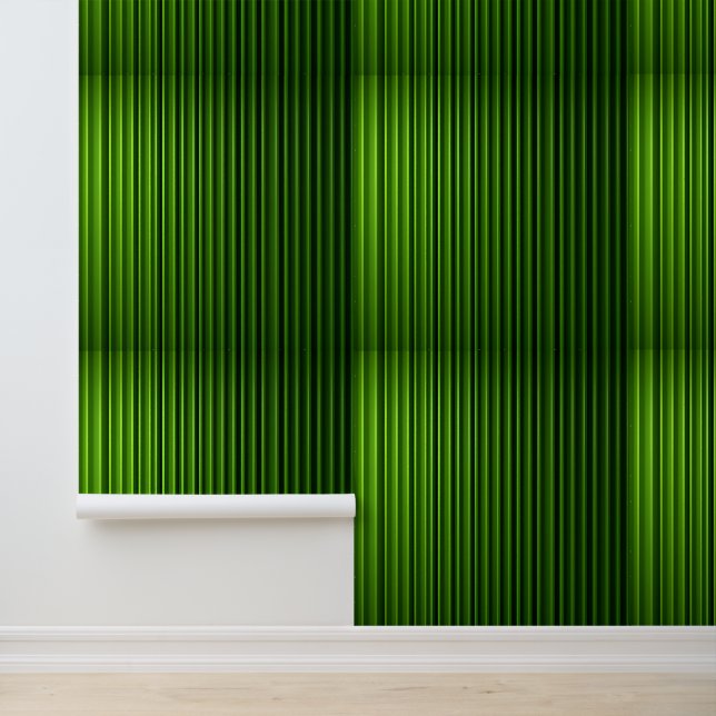 Modern green striped wallpaper  (Application)