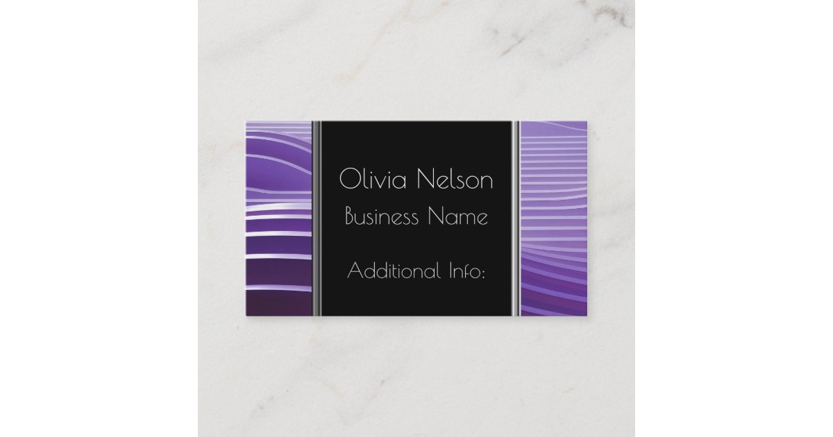 Modern Green Stripes Business Card | Zazzle