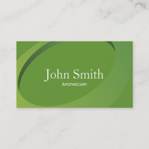 Modern Green Swish Apothecary Business Card