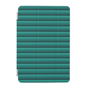 Modern Green & Teal Striped iPad Mini Cover