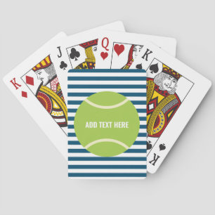 Modern Green Tennis Ball Gift Poker Cards