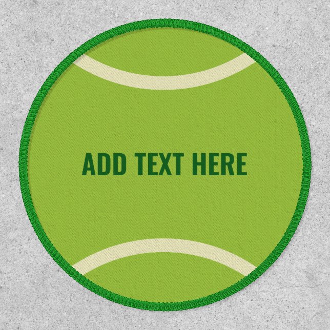 Modern Green Tennis Ball Party Patch (Front)