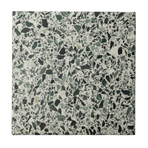 Modern Green Terrazzo Pattern Abstract Ceramic Tile