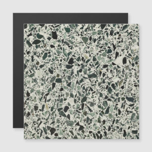 Modern Green Terrazzo Pattern Abstract Magnetic Invitation