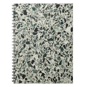 Modern Green Terrazzo Pattern Abstract Notebook