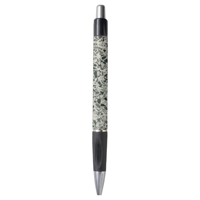 Modern Green Terrazzo Pattern Abstract Pen (Front Vertical)