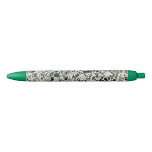 Modern Green Terrazzo Pattern Abstract Pen