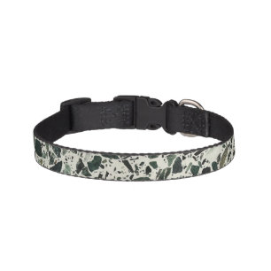 Modern Green Terrazzo Pattern Abstract Pet Collar