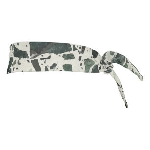 Modern Green Terrazzo Pattern Abstract Tie Headband