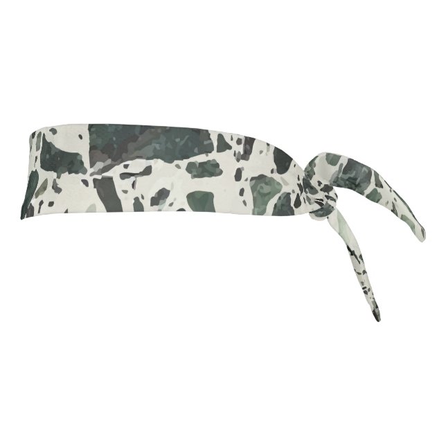 Modern Green Terrazzo Pattern Abstract Tie Headband (Rotate 90)