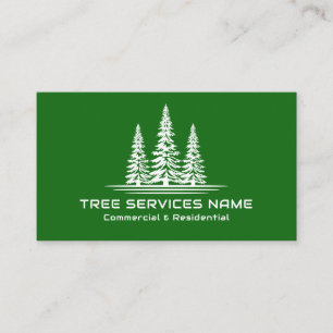 Modern Green Tree Services Business Card